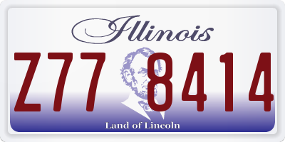 IL license plate Z778414