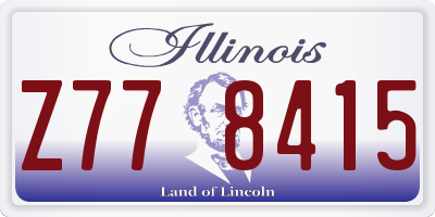IL license plate Z778415