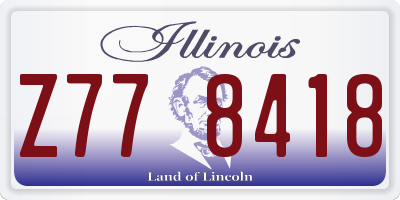 IL license plate Z778418