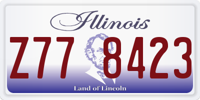 IL license plate Z778423