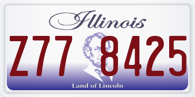 IL license plate Z778425
