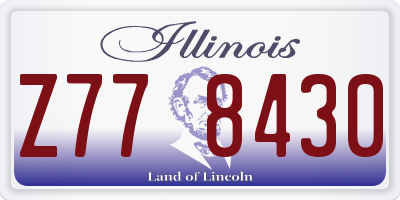 IL license plate Z778430