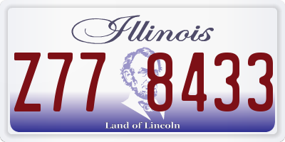 IL license plate Z778433
