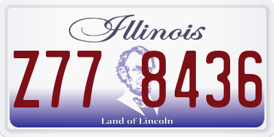 IL license plate Z778436