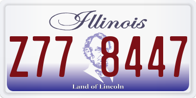 IL license plate Z778447