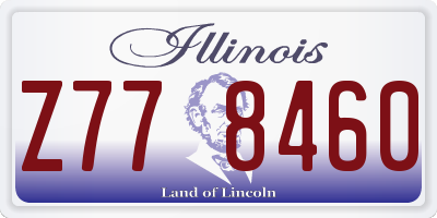 IL license plate Z778460