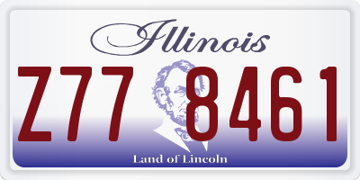 IL license plate Z778461