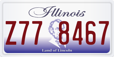 IL license plate Z778467