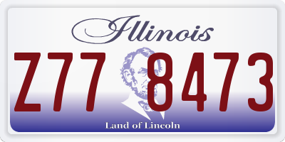 IL license plate Z778473