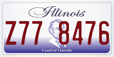 IL license plate Z778476