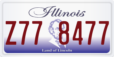IL license plate Z778477