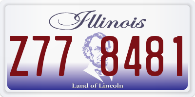 IL license plate Z778481