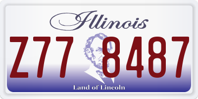 IL license plate Z778487