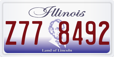 IL license plate Z778492
