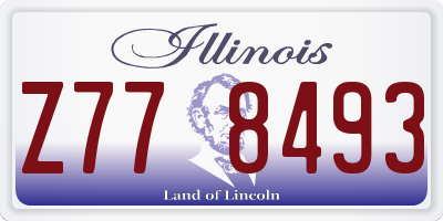 IL license plate Z778493