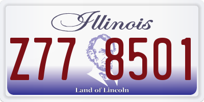IL license plate Z778501