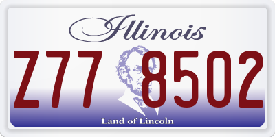 IL license plate Z778502