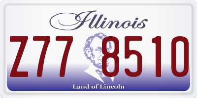 IL license plate Z778510