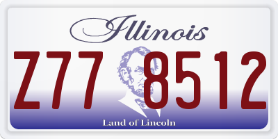 IL license plate Z778512