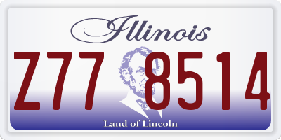 IL license plate Z778514