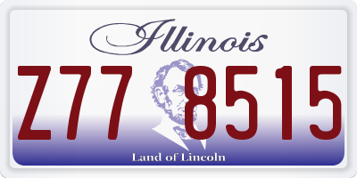 IL license plate Z778515