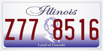 IL license plate Z778516