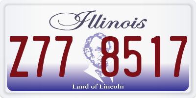 IL license plate Z778517