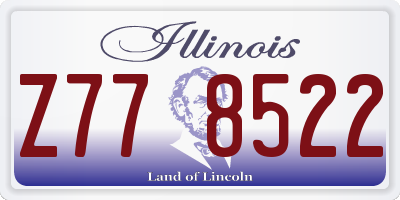 IL license plate Z778522
