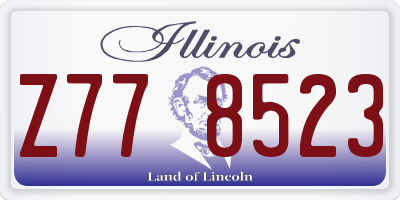 IL license plate Z778523