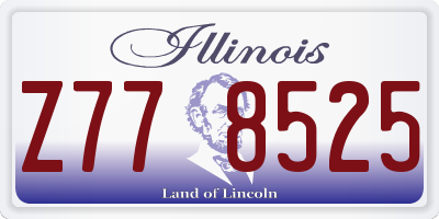 IL license plate Z778525