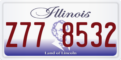 IL license plate Z778532
