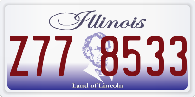IL license plate Z778533