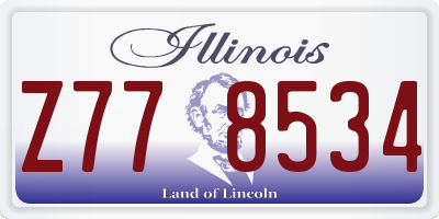 IL license plate Z778534