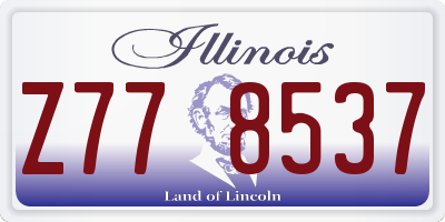 IL license plate Z778537