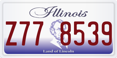 IL license plate Z778539