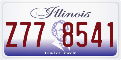 IL license plate Z778541