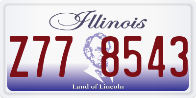 IL license plate Z778543