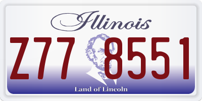 IL license plate Z778551