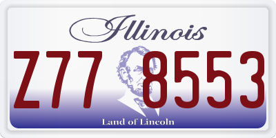 IL license plate Z778553