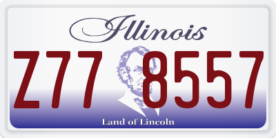 IL license plate Z778557