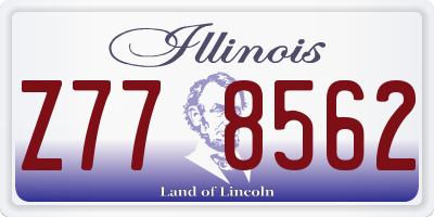 IL license plate Z778562
