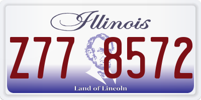 IL license plate Z778572