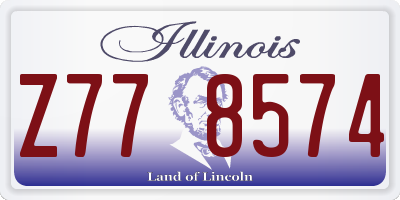 IL license plate Z778574