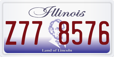 IL license plate Z778576