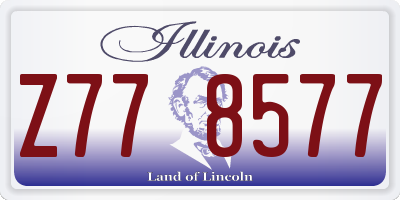 IL license plate Z778577