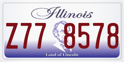 IL license plate Z778578