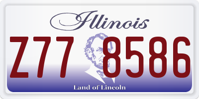IL license plate Z778586