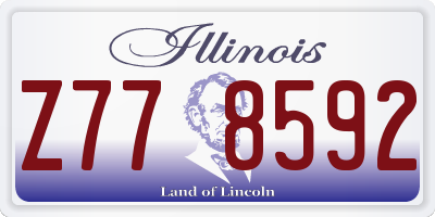 IL license plate Z778592