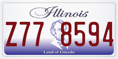 IL license plate Z778594