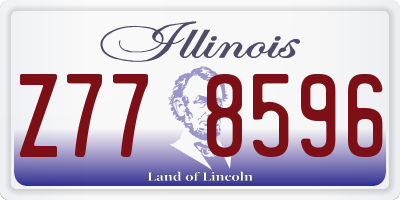 IL license plate Z778596